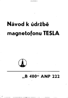 Tesla b400 - Navod k udrzbe 